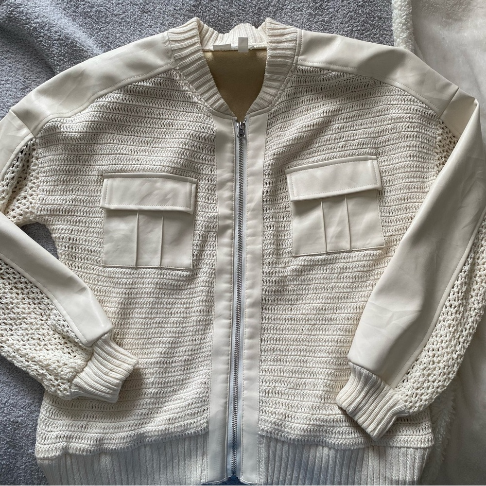 Anthropologie Cream Jacket